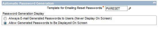 automatically generate passwords