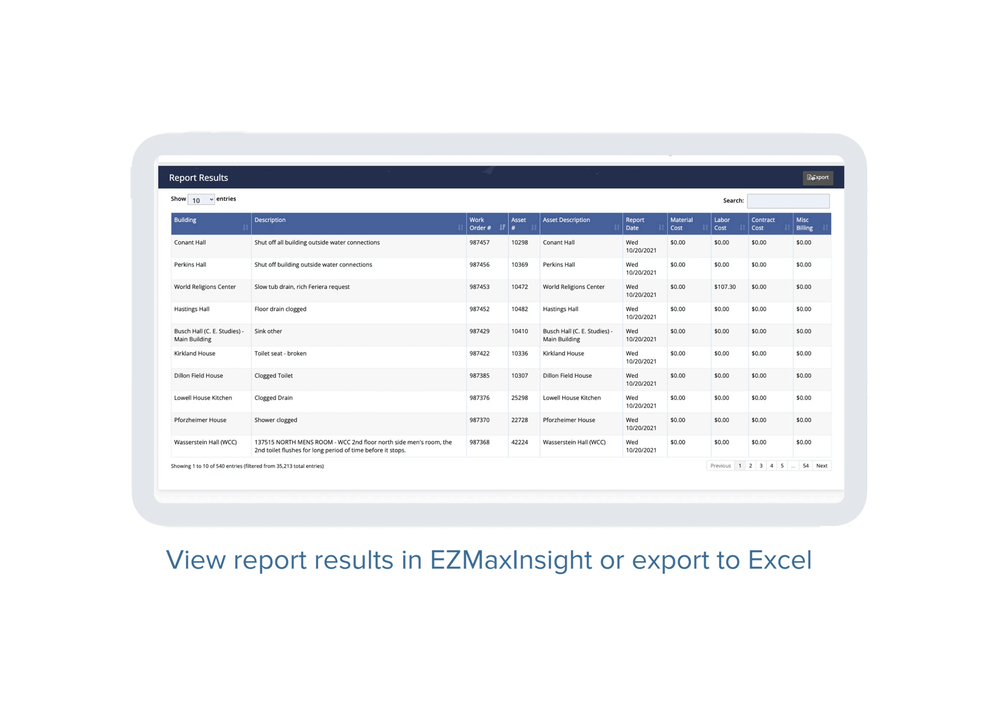EZMaxInsight Export Reports;